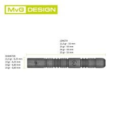 Winmau MVG Exact %90 Tungsten Çelik Uçlu Dart Oku 23