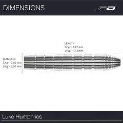 Red Dragon Luke Humphries TX1 % 90 Tungsten Çelik Uçlu Dart Oku