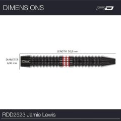 Red Dragon Jamie Lewis SE % 90 Tungsten Çelik Uçlu Dart Oku