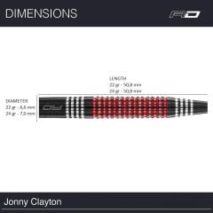 Red Dragon Jonny Clayton SE % 90 Tungsten Çelik Uçlu Dart Oku