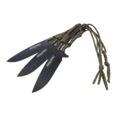 Cold Steel Throwing Knives With Paracord Handle 3 Pack With Sheath Atma Bıçak