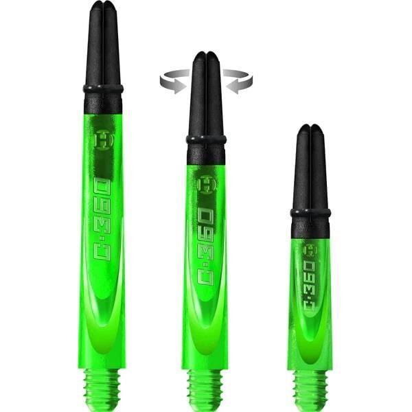 Harrows Carbon 360 Spinning Dart Shafts Yeşil - Short