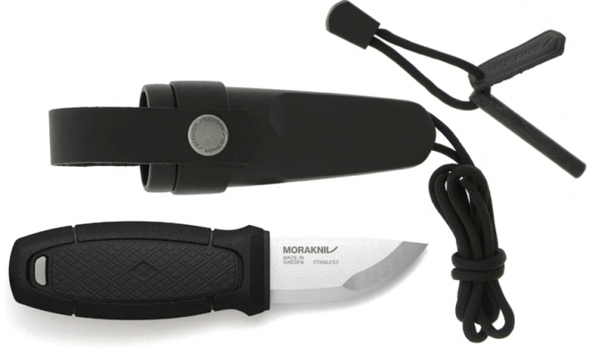 Morakniv Eldris Siyah -Mora Bıçak- (Ateş Başlatıcı Bulunan Kit ile)