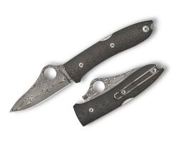 Spyderco Spyopera CF PLN Damasteel-Thor Çakı