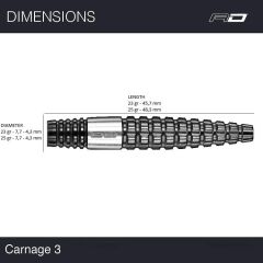 Red Dragon Carnage 3 % 90 Tungsten Çelik Uçlu Dart Oku