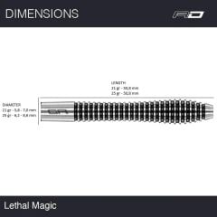 Red Dragon Lethal Magic 1 % 85 Tungsten Çelik Uçlu Dart Oku