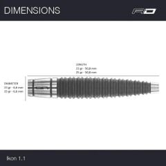 Red Dragon Ikon 1.1 % 85 Tungsten Çelik Uçlu Dart Oku 25