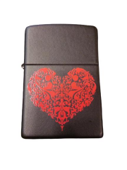 Zippo Black Heart Matte