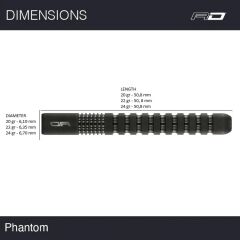 Red Dragon Phantom % 90 Tungsten Çelik Uçlu Dart Oku