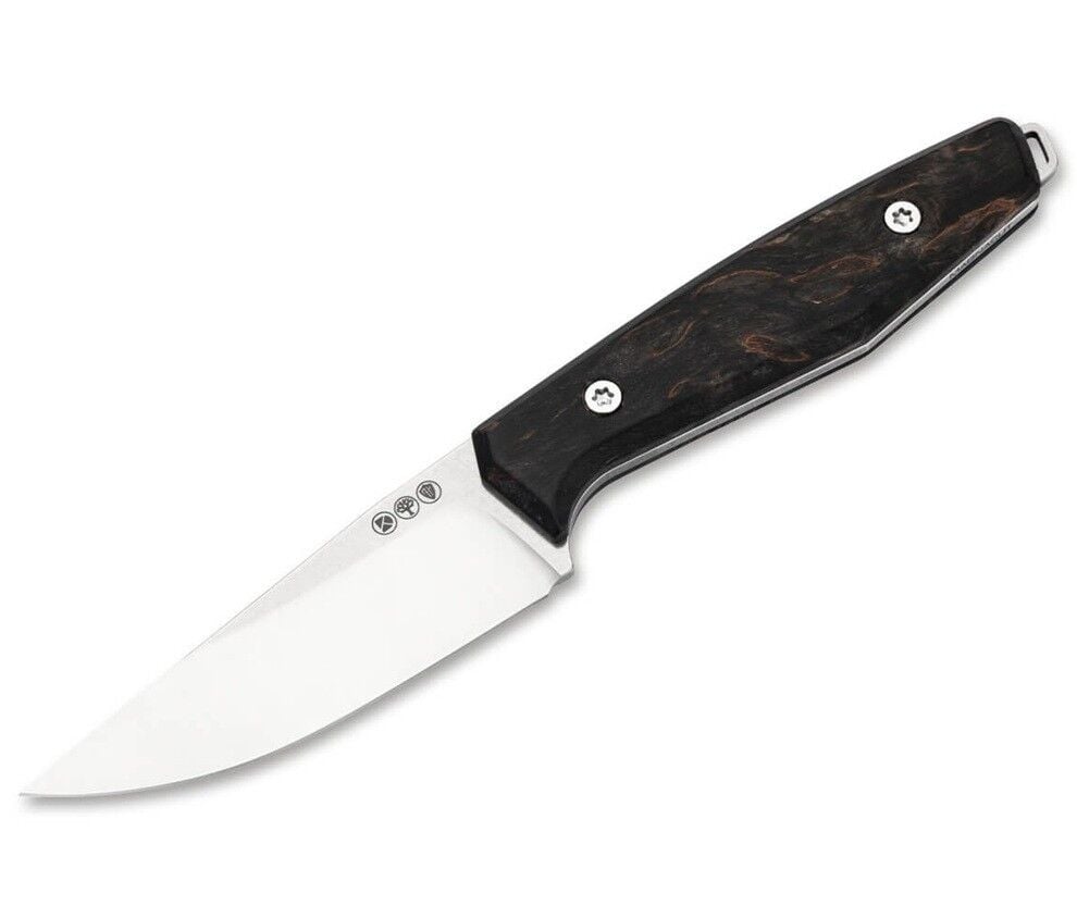 Böker Germany AK1 Droppoint MagnaCut Black Birch Burl Bıçak