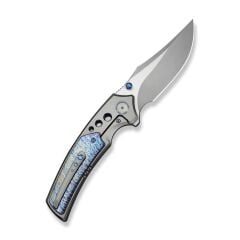 We Knife Skynix Gray Titanium Handle With Flamed Titanium Inlay Stonewashed Bohler M390 Blade Satin Flat Çakı