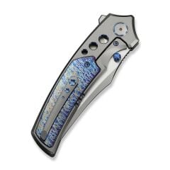 We Knife Skynix Gray Titanium Handle With Flamed Titanium Inlay Stonewashed Bohler M390 Blade Satin Flat Çakı