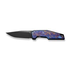 We Knife OAO (One and Only) Black Titanium Integral Handle With Timascus Inlay Black Stonewashed Bevels Black Brushed Flats CPM 20CV Blade Çakı