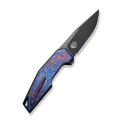We Knife OAO (One and Only) Black Titanium Integral Handle With Timascus Inlay Black Stonewashed Bevels Black Brushed Flats CPM 20CV Blade Çakı