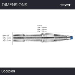 Red Dragon Scorpions % 85 Tungsten Çelik Uçlu Dart Oku