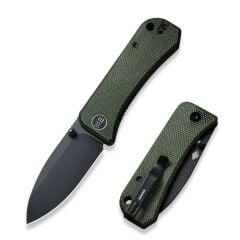 We Knife Banter Green Micarta Handle Black Stonewashed S35VN Blade Çakı