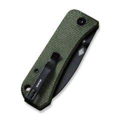 We Knife Banter Green Micarta Handle Black Stonewashed S35VN Blade Çakı