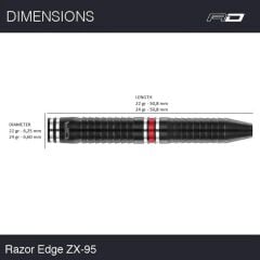 Red Dragon Razor Edge ZX-95 % 95 Tungsten Çelik Uçlu Dart Oku