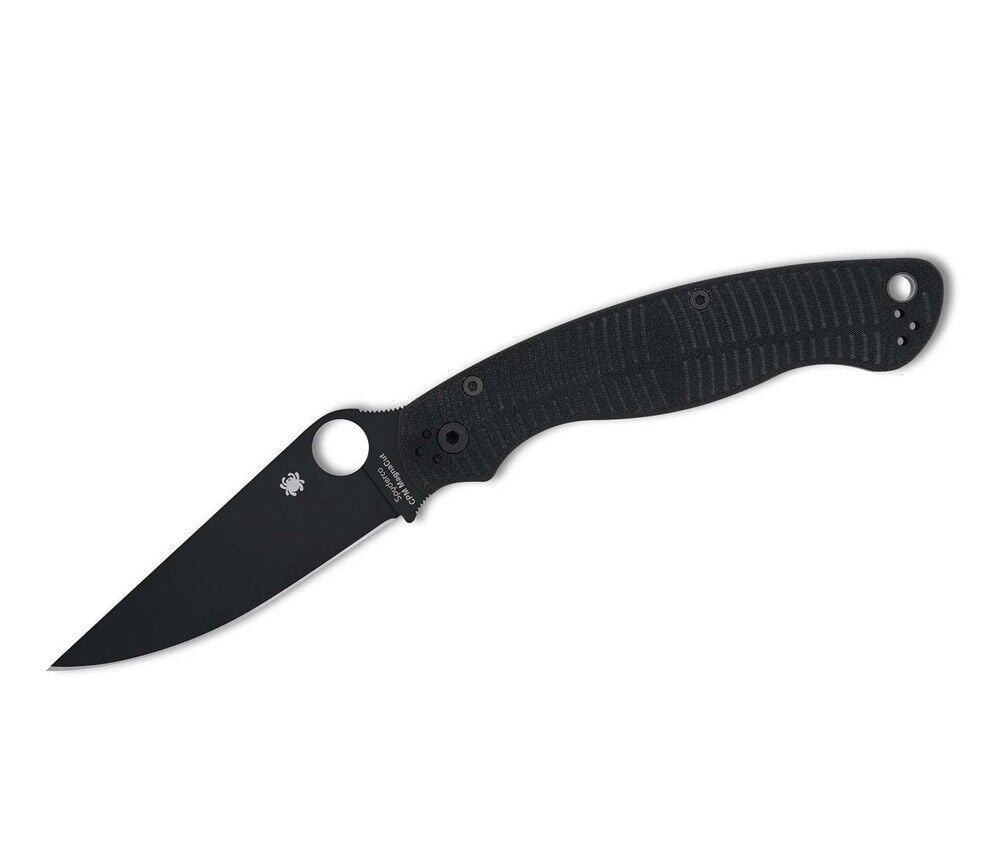 Spyderco Military 2 Salt Black G10 Magnacut Black Blade PlainEdge Çakı