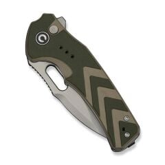 Civivi Vexron Milled Green & Tan G10 Handle  Stonewashed 14C28N Blade Çakı