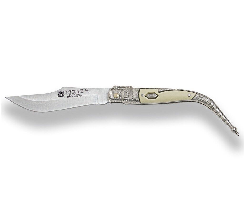 Joker Classical Decorated Spanish Zamak - Beyaz ABS Saplı Çakı