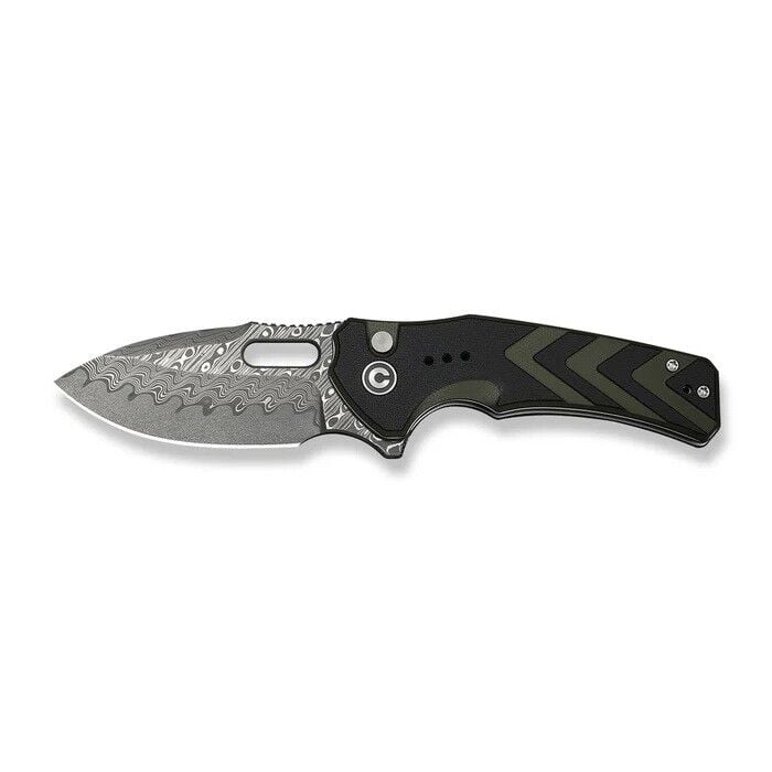 Civivi Vexron Milled Black & Green G10 Handle Damascus Blade Çakı