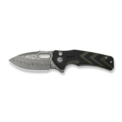 Civivi Vexron Milled Black & Green G10 Handle Damascus Blade Çakı