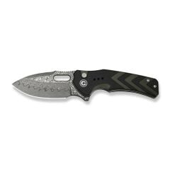 Civivi Vexron Milled Black & Green G10 Handle Damascus Blade Çakı