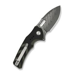 Civivi Vexron Milled Black & Green G10 Handle Damascus Blade Çakı