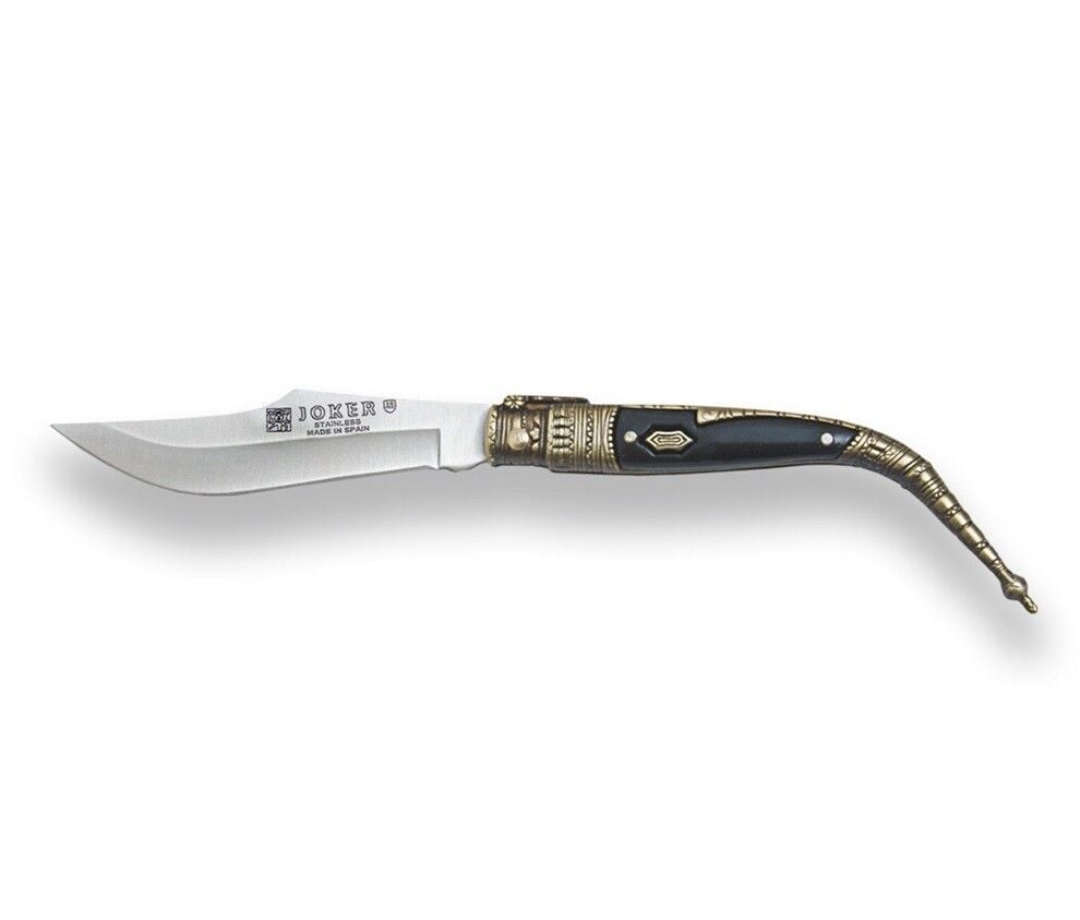 Joker Classical Decorated Spanish Zamak - Siyah ABS Saplı Çakı