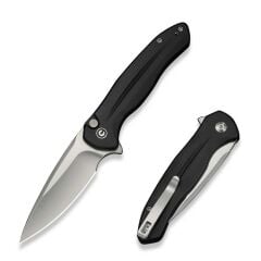 Civivi Button Lock Kitefin Black Aluminum Handle Satin Finished 14C28N Blade Çakı