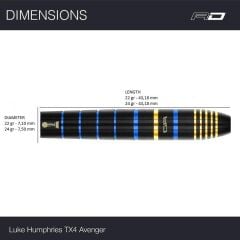 Red Dragon Luke Humphries TX4 Avanger % 90 Tungsten Çelik Uçlu Dart Oku