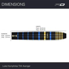 Red Dragon Luke Humphries TX4 Avanger % 90 Tungsten Çelik Uçlu Dart Oku