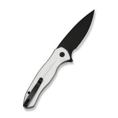 Civivi Button Lock Kitefin Silver Aluminum Handle Black Stonewashed 14C28N Blade Çakı