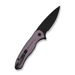 Civivi Button Lock Kitefin Purple Aluminum Handle Black Stonewashed 14C28N Blade Çakı