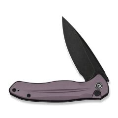 Civivi Button Lock Kitefin Purple Aluminum Handle Black Stonewashed 14C28N Blade Çakı