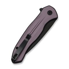 Civivi Button Lock Kitefin Purple Aluminum Handle Black Stonewashed 14C28N Blade Çakı