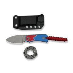 Civivi Baby Banter Fixed Blade - Jump Edition Red / White / Blue G10 Handle Gray Stonewashed Nitro-V Blade Bıçak