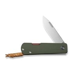 Civivi Slippy Sendy Milled Green & Red G10 Handle Satin Finished Nitro-V Blade Çakı