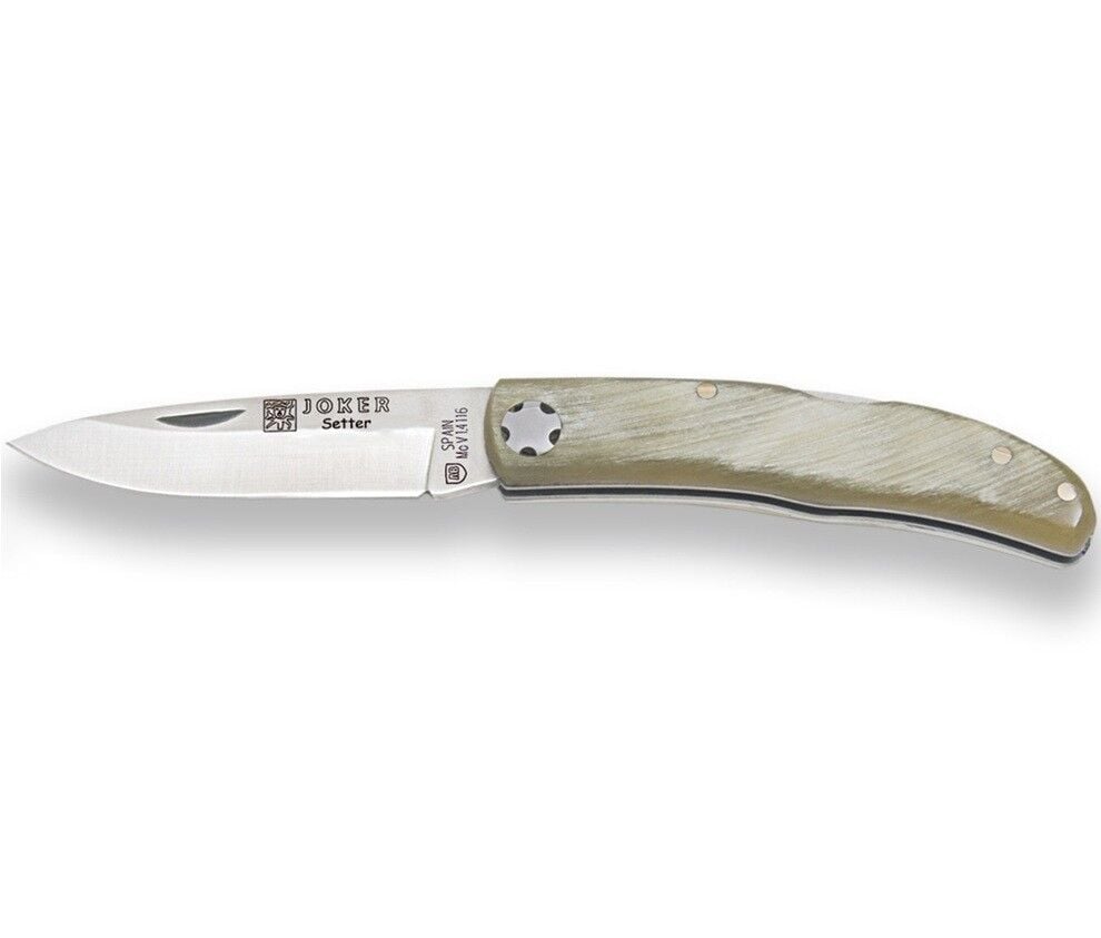 Joker NA111 Bloqueo Setter Bull Horn Folding Pocket Knife Boynuz Saplı Çakı