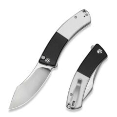 Civivi Outlaw Muk Black & White G10 Handle Black Satin Finished 14C28N Blade Çakı