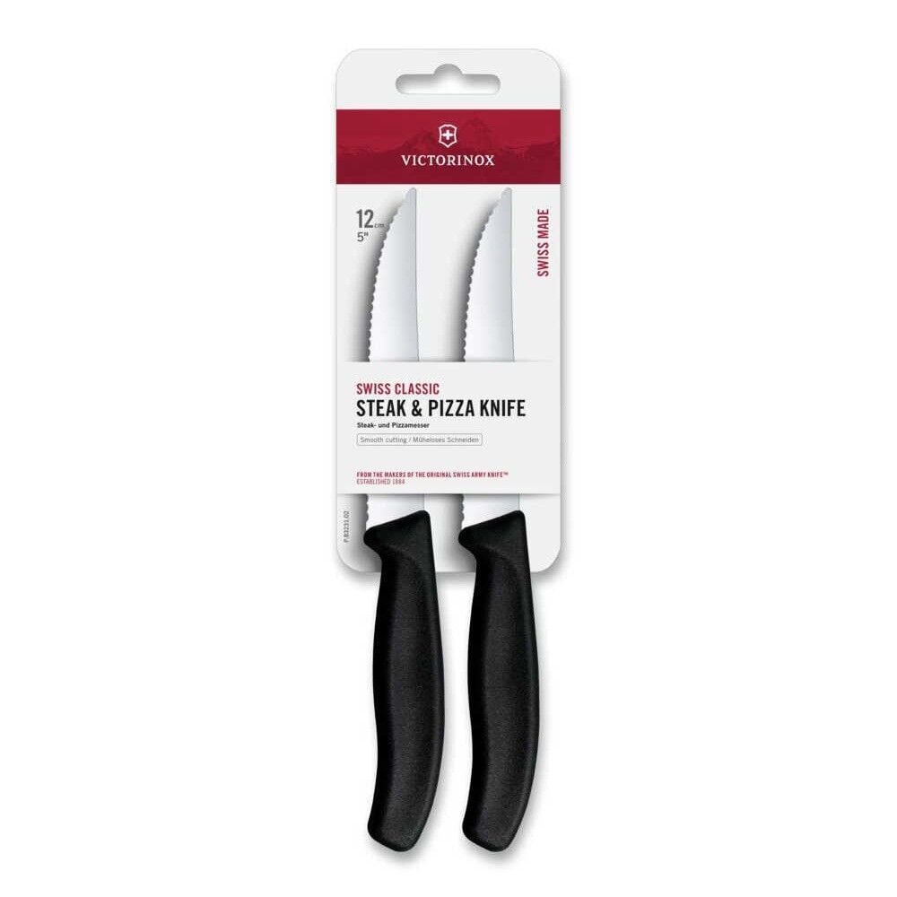Victorinox 6.7933.2B Swiss Classic 12cm 2'li Tırtıklı Siyah Biftek Bıçağı