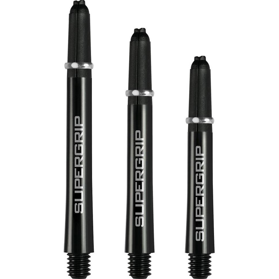 Harrows Supergrip Dart Shafts Siyah Gümüş - Short