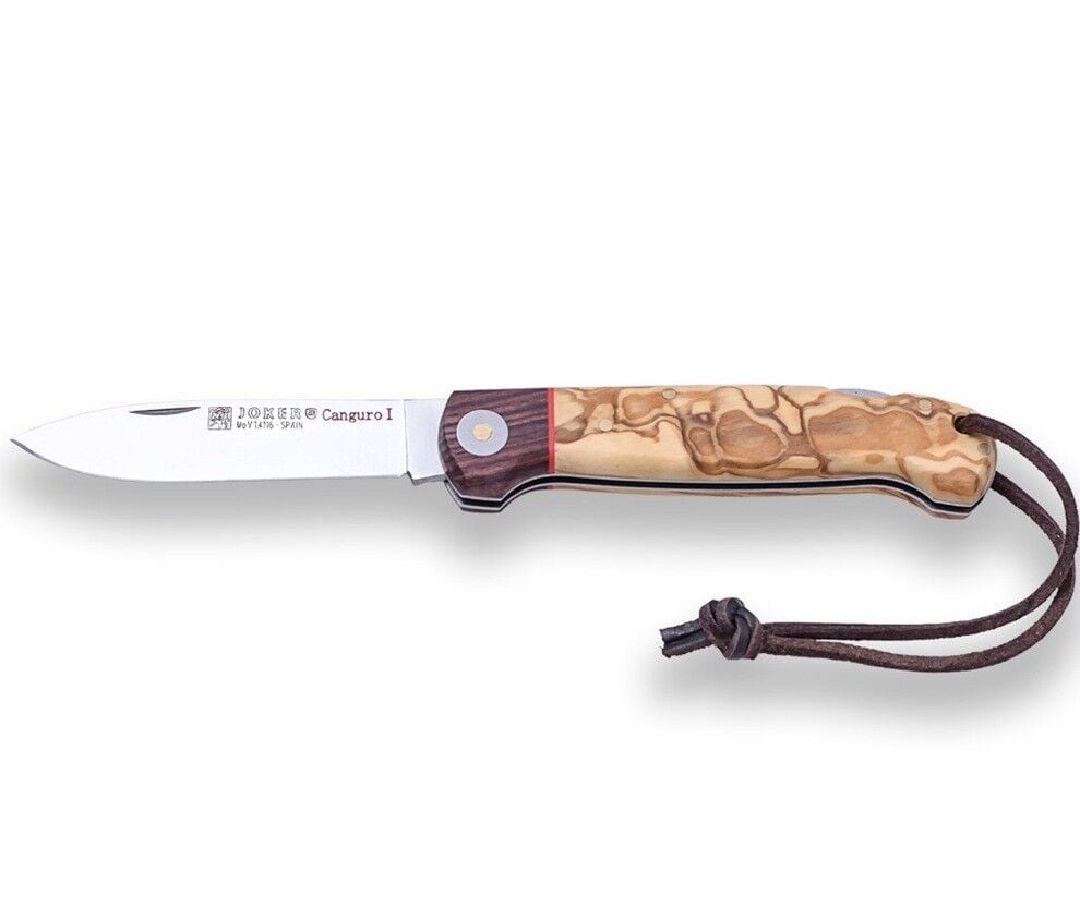 Joker N0129 Hunting Folding Knife Canguro (Olive & Rosewood Bolster) Zeytin Saplı Çakı