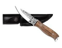 Bora 323 Crow (Caping) Zeytin Ağacı Sap Gravürlü Bıçak