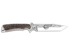 Bora 410 Shogun Geyik Boynuzu Sap Gravürlü Bıçak