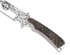 Bora 410 Shogun Geyik Boynuzu Sap Gravürlü Bıçak
