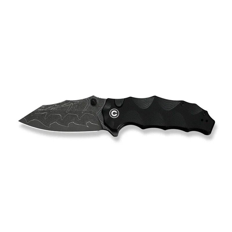 Civivi Natterjack Milled Black G10 Handle Damascus Blade Çakı