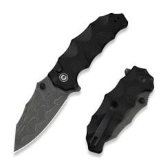 Civivi Natterjack Milled Black G10 Handle Damascus Blade Çakı