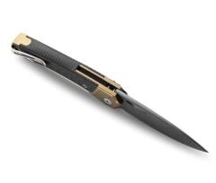 Lionsteel Twain Damascus - Bronze Titanium / Carbon Fiber Çakı